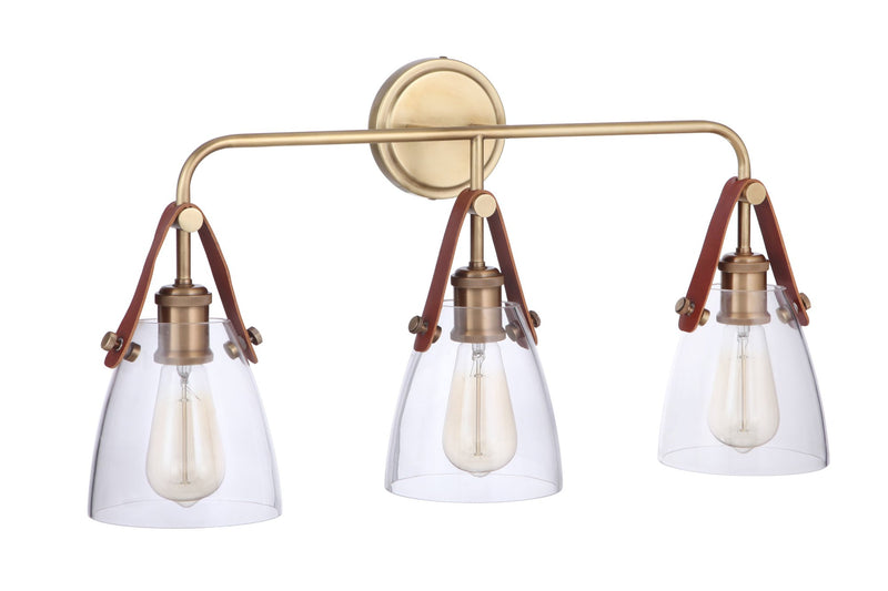 Hagen 3 Light 26" Vanity in Vintage Brass