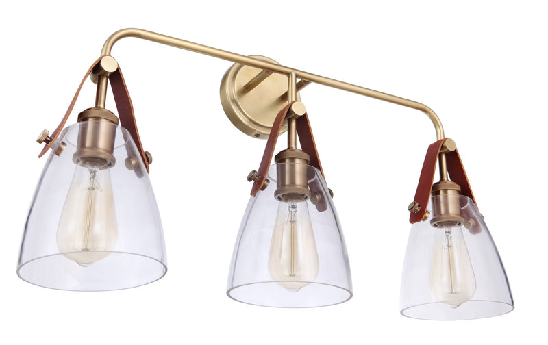 Hagen 3 Light 26" Vanity in Vintage Brass