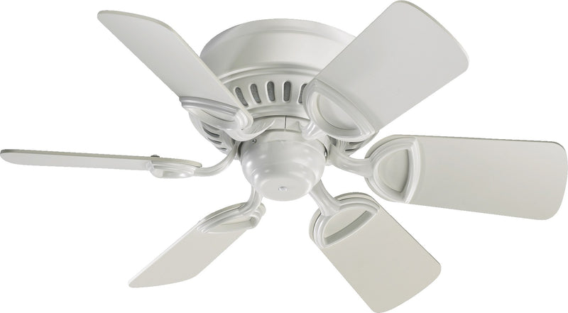 Medallion 30" 6-Blade Hugger Ceiling Fan in Studio White