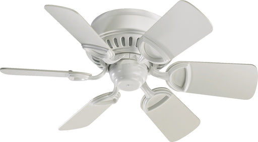 Medallion 30" 6-Blade Hugger Ceiling Fan in Studio White