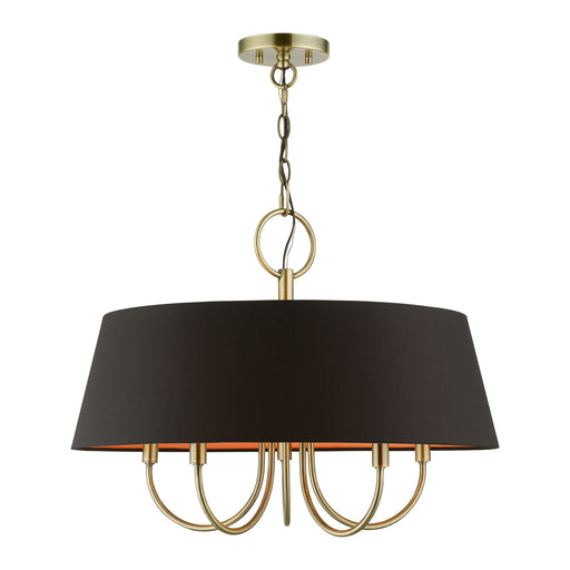 Palma 5-Light Chandelier in Antique Brass