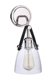 Hagen 1 Light 7.25" Wall Sconce in Polished Nickel