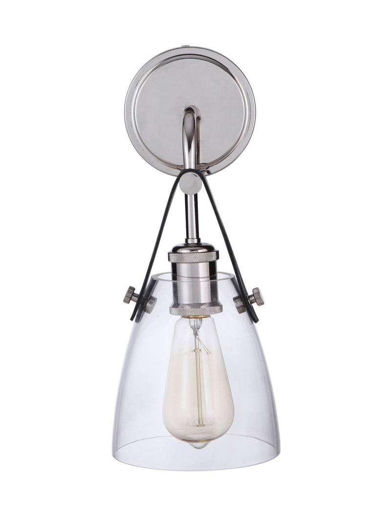 Hagen 1 Light 7.25" Wall Sconce in Polished Nickel