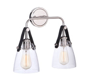 Hagen 2 Light 16" Wall Sconce in Polished Nickel