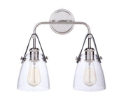 Hagen 2 Light 16" Wall Sconce in Polished Nickel