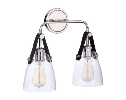 Hagen 2 Light 16" Wall Sconce in Polished Nickel