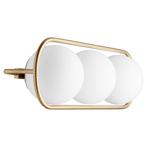 Belmont 3 Light Vanity in Aged Brass