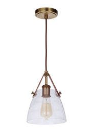Hagen 1 Light 7.87" Pendant in Vintage Brass