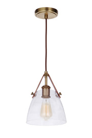 Hagen 1 Light 7.87" Pendant in Vintage Brass