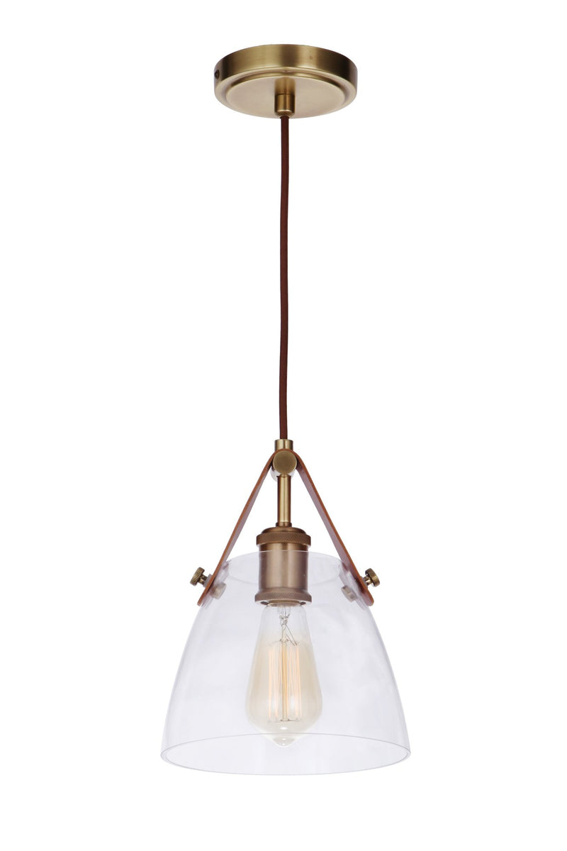Hagen 1 Light 7.87" Pendant in Vintage Brass