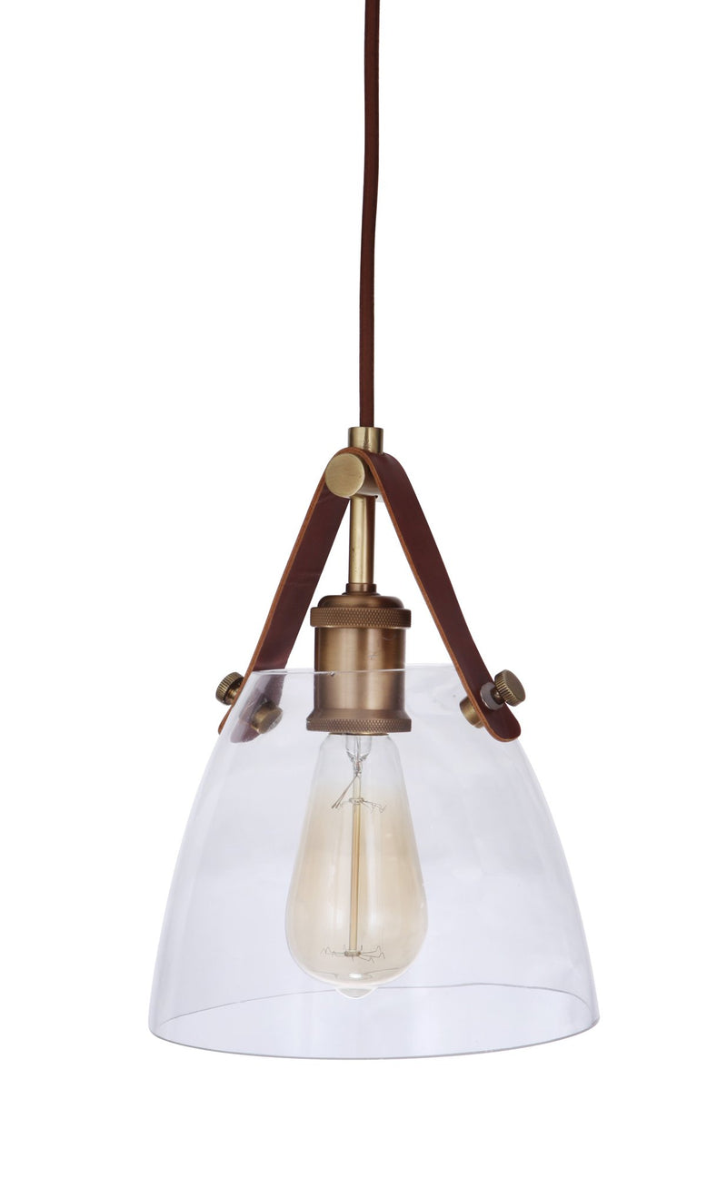 Hagen 1 Light 7.87" Pendant in Vintage Brass