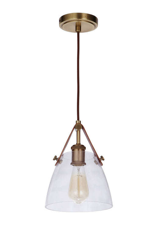 Hagen 1 Light 7.87" Pendant in Vintage Brass
