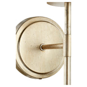 Belshaw Adjustable 1 Light Linen Shade Wall Sconce in Aged Silver Leaf