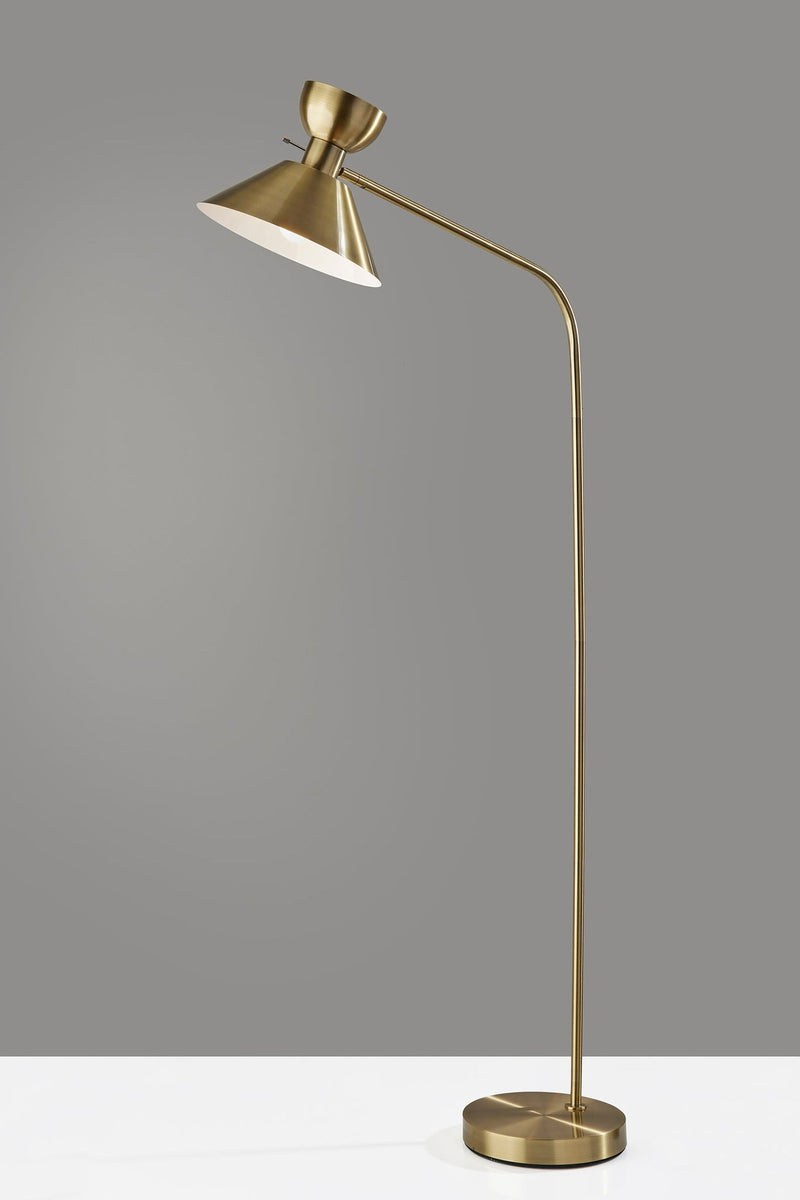 Duke Floor Lamp in Antique Brass