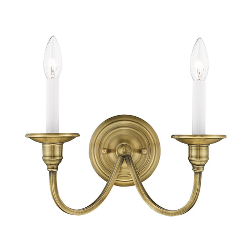 Cranford 2-Light Wall Sconce in Antique Brass
