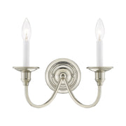 Cranford 2-Light Wall Sconce in Polished Nickel