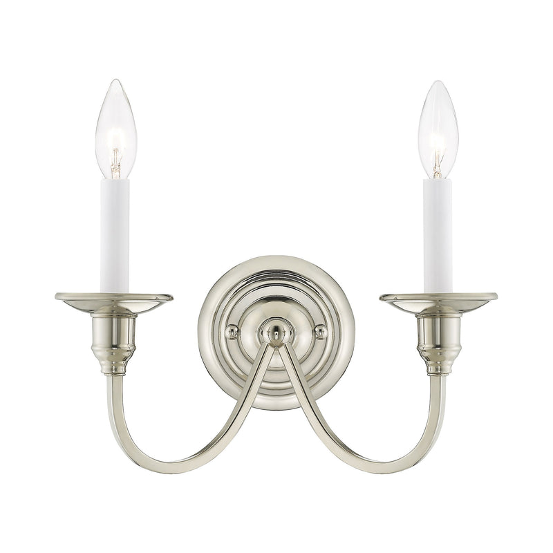 Cranford 2-Light Wall Sconce in Polished Nickel