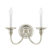 Cranford 2-Light Wall Sconce in Polished Nickel