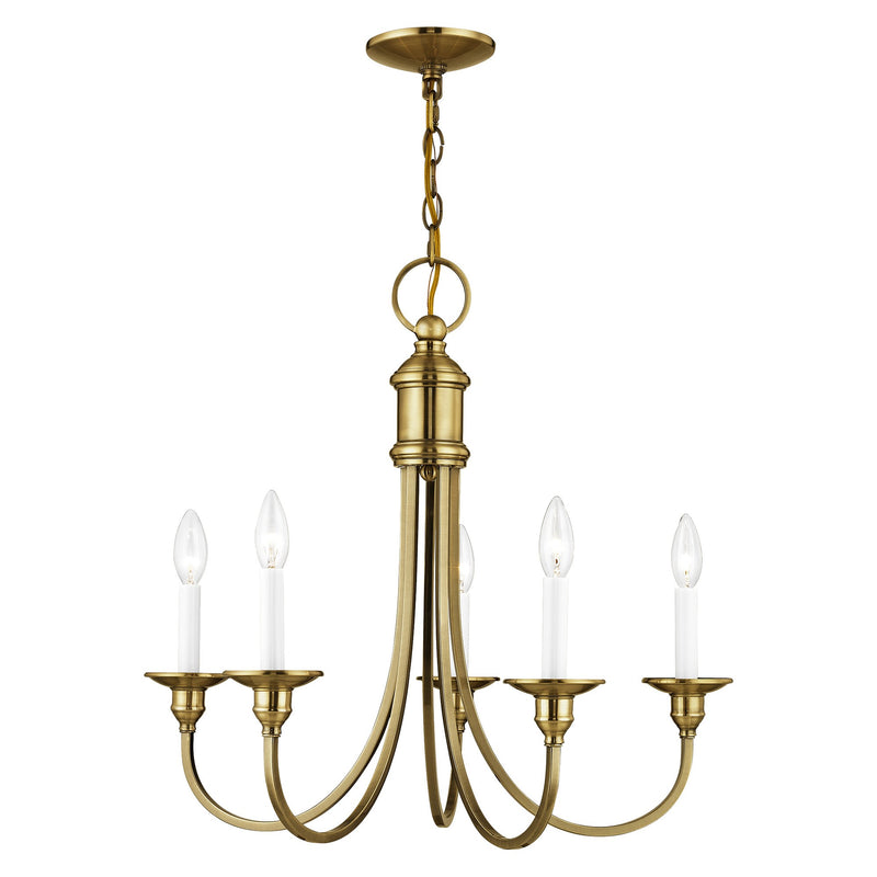 Cranford 5-Light Chandelier in Antique Brass
