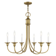 Cranford 6-Light Chandelier in Antique Brass