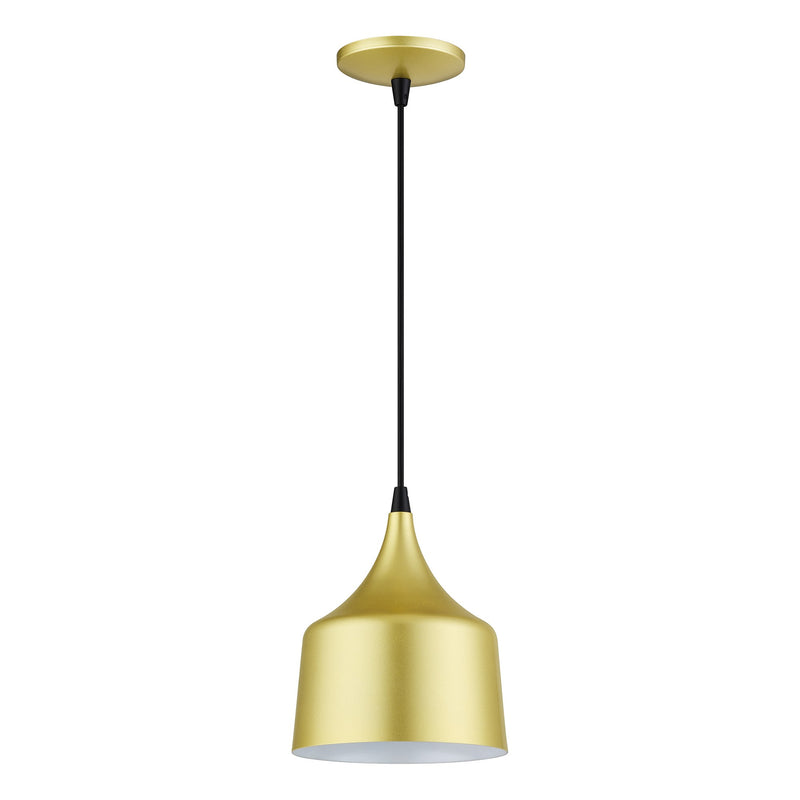 Bolita LED Pendant in Soft Gold with Black Accents