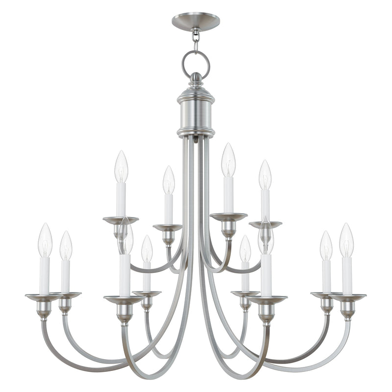 Cranford 12-Light Chandelier in Brushed Nickel