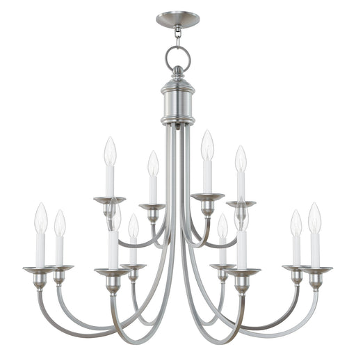 Cranford 12-Light Chandelier in Brushed Nickel