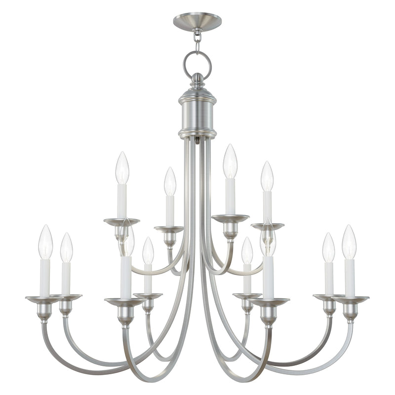 Cranford 12-Light Chandelier in Brushed Nickel