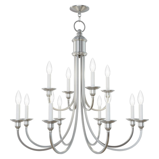 Cranford 12-Light Chandelier in Brushed Nickel