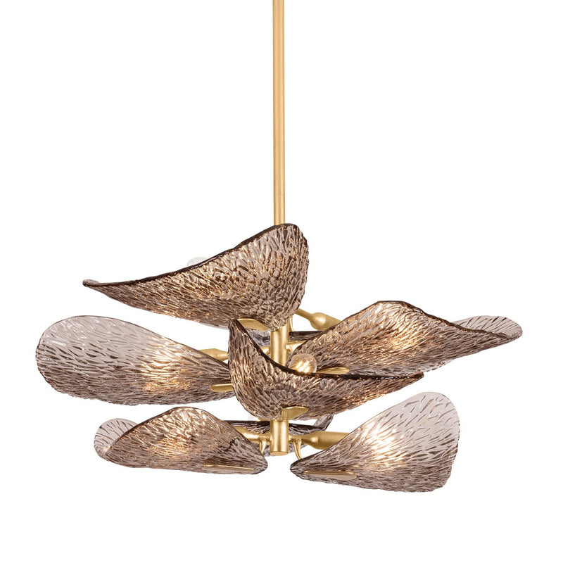 Cardiff 8-Light Semi-Flush Mount in Vintage Gold Leaf