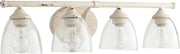 Brooks 4 Light Transitional Glass Vanity in Persian White