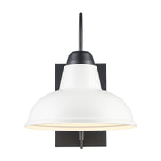 Gaviota 1-Light 14.75" Outdoor Wall Light in Black-White