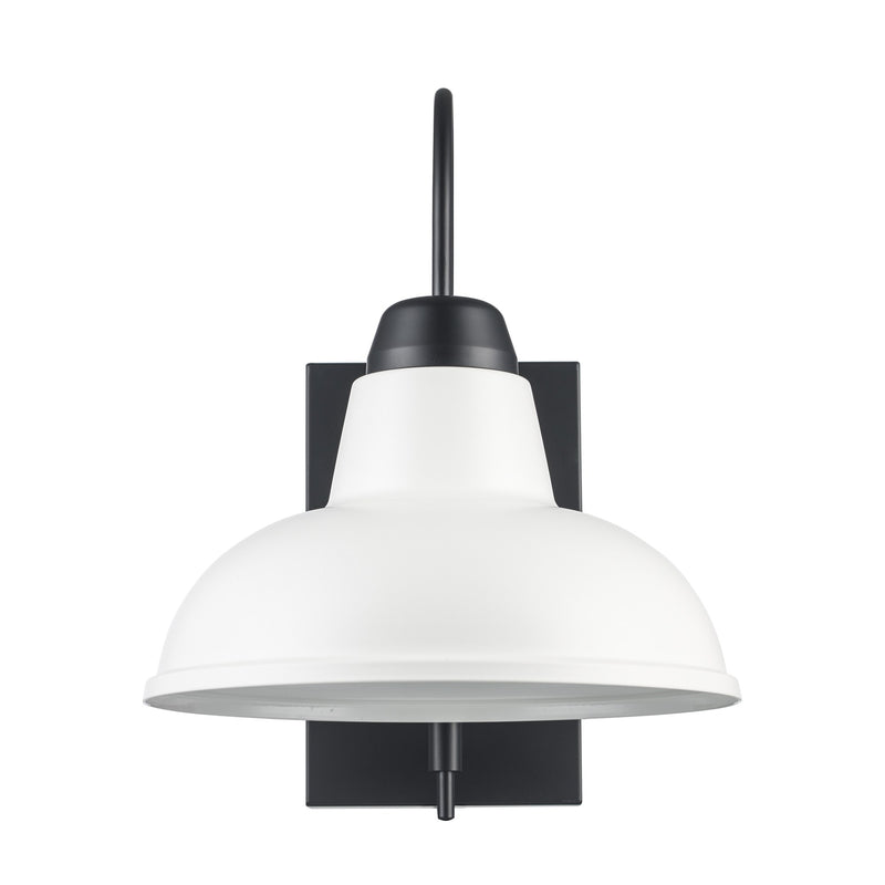Gaviota 1-Light 14.75" Outdoor Wall Light in Black-White