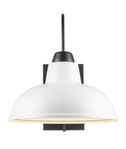 Gaviota 1-Light 15.75" Outdoor Wall Light in Black-White
