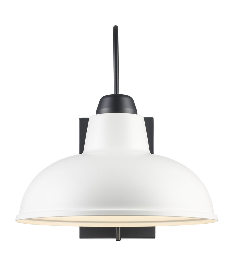 Gaviota 1-Light 15.75" Outdoor Wall Light in Black-White