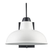 Gaviota 1-Light 15.75" Outdoor Wall Light in Black-White