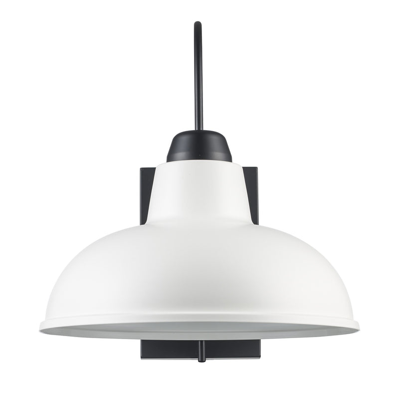 Gaviota 1-Light 15.75" Outdoor Wall Light in Black-White