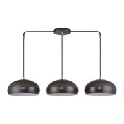 Domma 3-Light Linear Chandelier in English Bronze with Antique Brass Accents