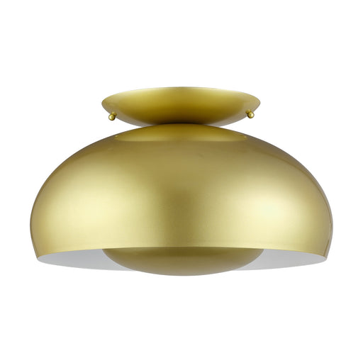 Domma 3-Light Semi-Flush Mount in Soft Gold