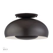 Domma 3-Light Semi-Flush Mount in English Bronze