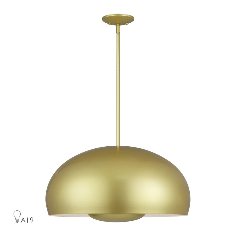 Domma 4-Light Pendant in Soft Gold
