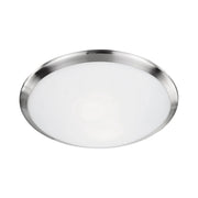 Malta 15" 2-Light Flush Mount in Brushed Nickel