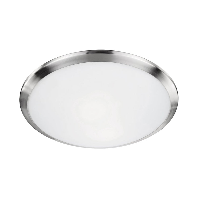 Malta 15" 2-Light Flush Mount in Brushed Nickel