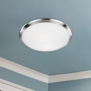 Malta 15" 2-Light Flush Mount in Brushed Nickel