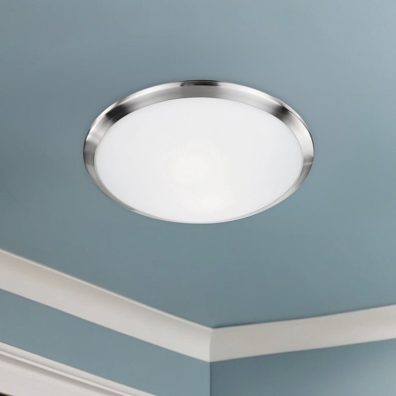 Malta 15" 2-Light Flush Mount in Brushed Nickel