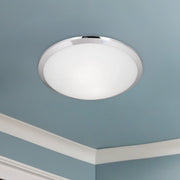 Malta 15" 2-Light Flush Mount in Chrome