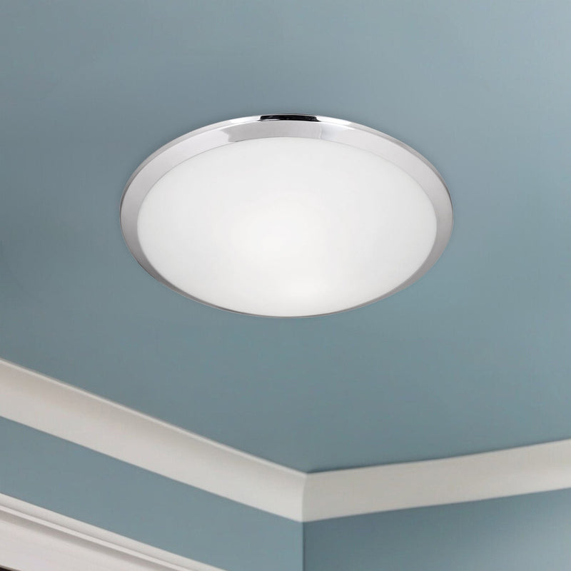 Malta 15" 2-Light Flush Mount in Chrome