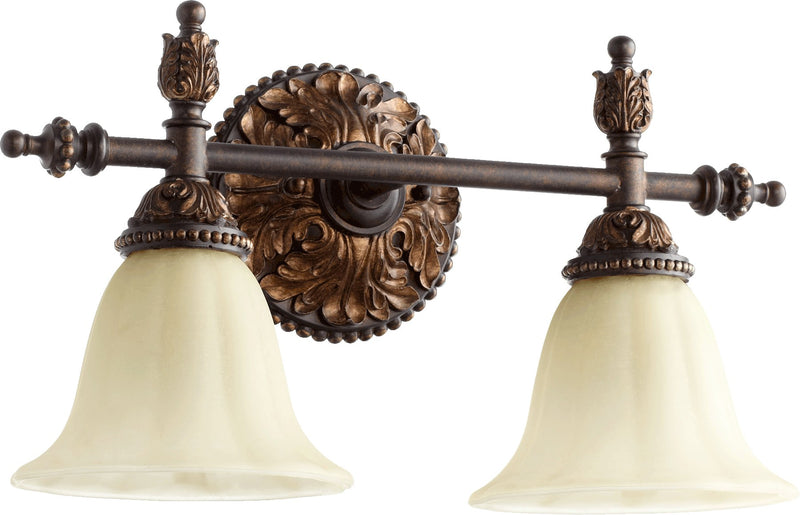 Rio Salado 2 Light Traditional Vanity in Toasted Sienna / Mystic Silver