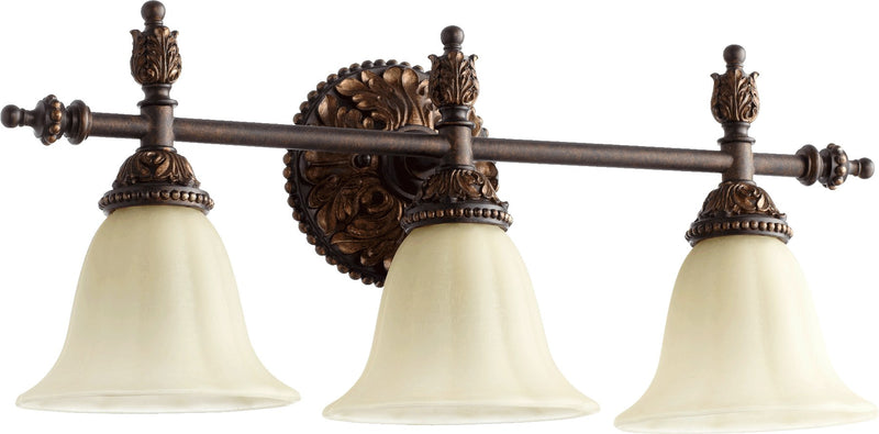 Rio Salado 3 Light Traditional Vanity in Toasted Sienna / Mystic Silver