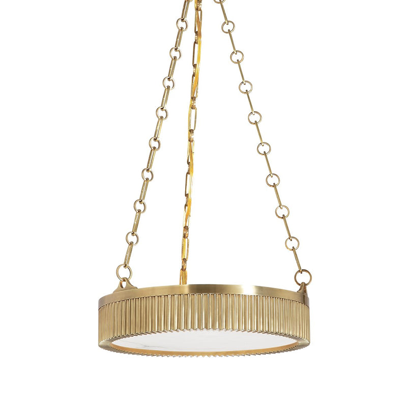 Lynden 4-Light Pendant in Aged Brass